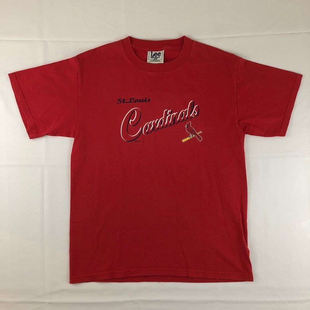 Lee Sport St. Louis Cardinals Shirt Men's Size M‎ Embroidered MLB Red Vintage